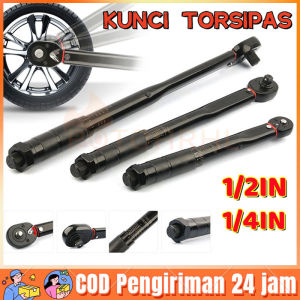 Torsi Preset Torsi 1/4 1/2 Drive Persegi 5-210Nm Dua Arah Yang Tepat Ratchet Wrench Tire Repair Tool Perbaikan Spanner Kunci Alat