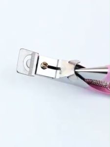 กรรไกรตัดเล็บ กรรไกรตัด PVC ทุ่นแรง ปากแบนรูป ต่อเล็บ ตัว U เล็บ น้ำเกลือ