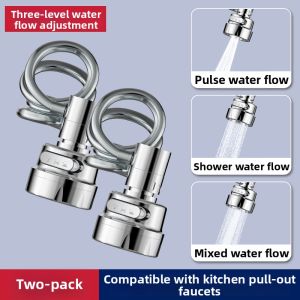 3-level Pressure Boosting Splash-free Multi-directional Shower Head