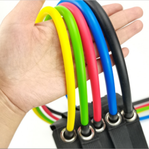 JBA Resistance Band With Handle 5 Levels 10-30lbs TPE Elastic Band For Workout Bands For Women Length 120cm Fitness Strap