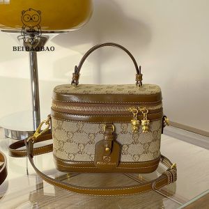 กระเป๋าเครื่องสำอางพิมพ์ลายแฟชั่นย้อนยุคหรูหรา กระเป๋าสะพายข้างผ้าใบขนาดเล็กแบบสะพายข้างสำหรับฤดูใบไม้ร่วงและฤดูหนาวปี 2025