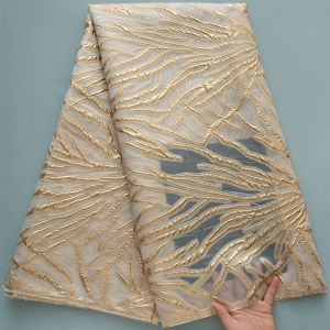 Vải Ren Lưới Pháp Thêu Tinh Tế Chất Liệu Lưới Trong Suốt Dùng Cho Thiết Kế Thời Trang Cưới Thân Thiện Với Môi Trường Chất Liệu Polyester Khổ 51/52