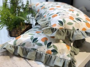 French Style Fresh Washed Cotton Floral Lace Pillowcases Childrens Cartoon Single Person Pillowcases Pure Cotton Linens