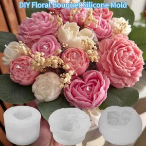 Khuôn Làm Nến Hoa Mẫu Đơn 3D Hình Trái Tim Cánh Hoa Hồng Nụ Hoa Bằng Silicon Khuôn Đúc Nhựa Resin Làm Xà Phòng Dùng Trang Trí Nhà Cửa Và Làm Quà Tặng Tự Làm