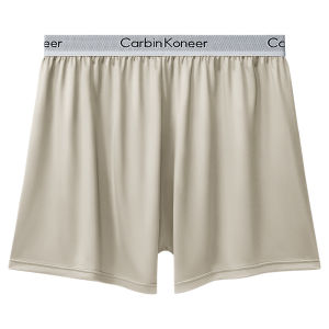 CarbinKoneer | กางเกงบ็อกเซอร์ชาย CarbinKoneer ผ้าซาตินไหมน้ำแข็ง ทรงหลวม กางเกงขายาวสำหรับใส่อยู่บ้าน ฤดูร้อน 2025 ใหม่ล่าสุด