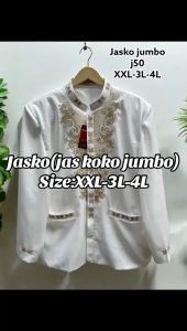 Jasko salafy jumbo j50 bordir premium/jasko jas koko jumbo XXL 3L 4L terlaris