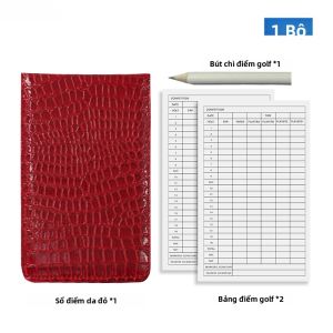 PGM | Sổ Ghi Điểm Chơi Gôn Di Động Bằng Da PU 3 Màu Kèm Bút Chì Và Thẻ Ghi Điểm - Phụ Kiện Tập Luyện Chơi Gôn Để Giao Hàng Nhanh