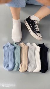 Vớ nam cổ thấp cao cấp trơn GOMTAT chất liệu cotton mềm mại thoáng khí êm chân - NGANTRONLUOI-FIVE-2002-1DOI