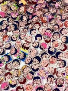 Bandai | Chibi Maruko-chan Một Lớp Acrylic 2Cm Anime Móc Khóa Charm DIY Tạp Chí Shaker Trang Trí Cosplay Chống Đỡ Cho Người Hâm Mộ