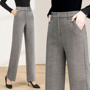 กางเกงขายาวทรงตรงเอวสูง ทรงสลิมฟิต กางเกงขายาวทรงหลวมสำหรับผู้หญิง ทรงลำลอง เหมาะกับทุกสไตล์ กางเกงขายาวทรงสปอร์ต ฤดูร้อน 2025