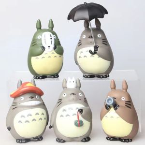 Bandai | Anime Miyazaki Hayao Series Totoro Figure Mini Statue Cute Toys Room Ornaments PVC Figures Toy Kawaii Gift Collecctibles