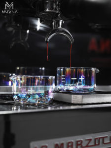 MUVNA Espresso Coffee Measuring Cups Clear Glass 100ml With Scale Home Kitchen Measuring Tools