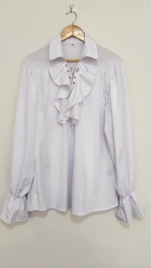 Medieval Pirate Shirt For Men Women Casual Vintage White Shirt Puffy Sleeves Victorian Renaissance Shirt Steampunk Poet Shirt 3XL