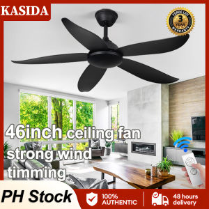 KASIDA Nordic Modern ceiling fan with remote control 42/52Inch ceiling fan 5 blades big fan light Industrial ceiling fan big size 6 Speeds strong wind ceiling fan heavy duty Dc motor Silent ceilings fan for living room bedroom