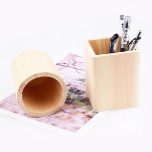 Kotak Penyimpanan Sendok Garpu / Pensil Pulpen / Alat Tulis Aesthetic Bahan Kayu