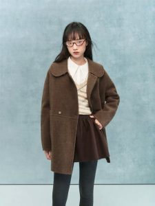 AIVEI | Academic Style Alpaca Wool Blend Coat