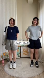 katji / พร้อมส่ง mini tee เสื้อยืดตัวครอปผ้าร่อง