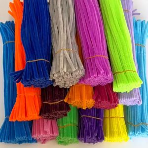 100pcs Kawat Bulu Mercy Pipe Cleaner Bahan Kerajinan Tangan Mainan Anak Craft Diy Hand Bouquet 18