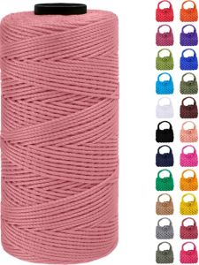 New 1.5mm 200m Colored Polypropylene Yarn Cord Crochet Yarn Art Cord Yarn Knitting Cord Crafts DTY for Crochet Bags Purses Dolls