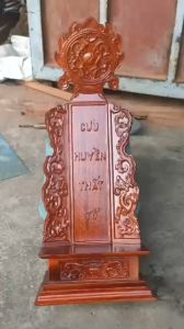 Bài vị mặt nguyệt đế phẳng gỗ hươngbài vị thờ gỗbài vị thờ gia tiên cao 51cm