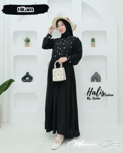 MARWAH DRESS BRAND HALIS / GAMIS HITAM MOTIF /GAMIS PUTIH