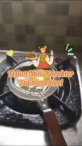 Teflon Karakter Mini Frypan Wajan Anti Lengket Cetakan Telur Stainless Steel