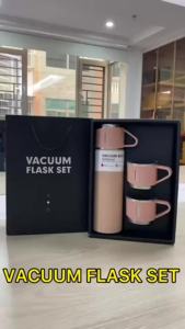 304 Stainless Steel Vacuum Coffee Thermos Travel Water Bottle with Cup Lid Hot & Cold Retention for Business & Outdoor