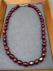 Wine Red Beaded Agate Necklace 2024 New Arrival Best Selling Fancy Elegant New Chinese Style Clavicle Chain New Year Advanced