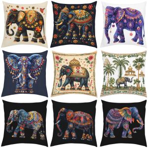 Elephant Decorative Pillow Cover 45x45 Cushions Covers Home Decoration Pillowcases for Pillows 45x45 Cushion Cover 50x50 Cases