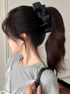 Satin Multi-layer Bow Hair Clip for High Ponytail and Half-up Hairstyle
