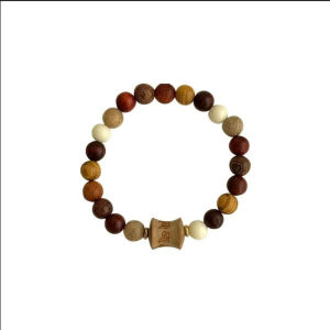 New Chinese Style Rosewood Multi Treasure Bracelet Wealth Attracting Ethnic Beaded Handwear Couple Scented Bamboo Node