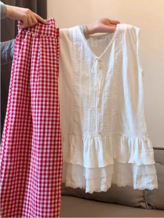 %C3%81o%20Thun%20D%C3%A2y%20Quai%20Ruffle%20V-Neck%20C%C3%B3%20Ren%20-%20Image%205
