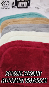Socone 50x80cm Bath Rug Soft Absorbent Solid Color Floor Mat Indoor Home Decor for Shower Room Entryway