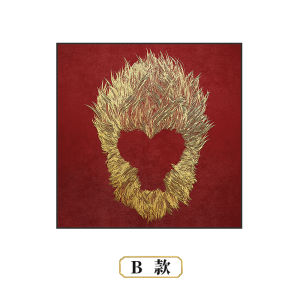 Modern Decorative Painting Abstract Black Red Color Restaurant Living Room Hotel Bedroom Wall Art Monkey King Mythology Theme