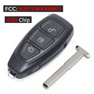 KEYECU 434MHz ID49/ ID83 Chip FCC ID: KR55WK48801 KR5876268 Smart Remote Key Fob for Ford Focus C-Max Mondeo Kuga Fiesta B-Max