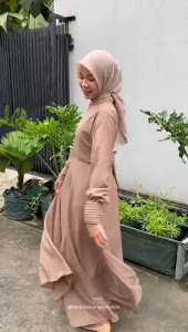 Hermosa - Gamis Emboss Abstrak Yoris Caltri Umbrella 4m