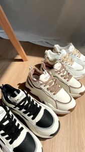 ARVUS Winola Sneakers Shoes - Sepatu Fashion wanita trendy gaya sporty platform tinggi kets santai minimalis White putih hitam cream brown coklat cocok untuk sekolah kampus hangout jalan ringan empuk nyaman kualitas impor premium