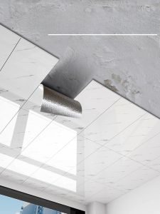 Waterproof Self Adhesive Ceiling Tile Sticker Bathroom Wall Decor Modern Minimalist Style PVC Flat Wall Patch Oil Proof Moisture Proof