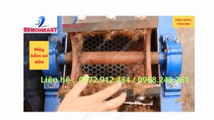 Máy băm xơ dừa tươi b250 dùng làm phân bón trồng cây cải tạo đất