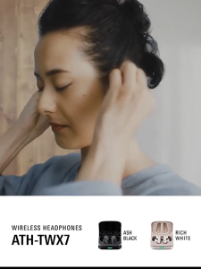 Audio-Technica ATH-TWX7 Noise-Cancelling True Wireless In-Ear Headphones IPX4 6.5hrs playback 1 Year Warranty
