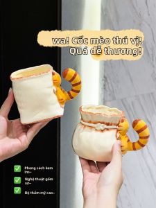 XIAOHUANGLU | Cốc Gốm Đôi Hình Mèo Dễ Thương