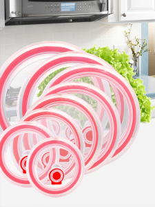 Universal Microwave Safe Plastic Noodle Bowl Lid Sealed round Lunch Box Lid Splash Proof Silicone Cover Food Grade Plastic