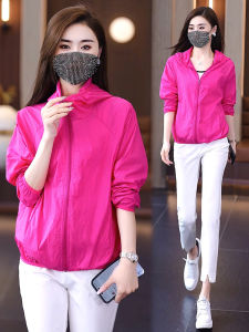 เสื้อคลุมกันแดดทรงหลวมสำหรับผู้หญิง ฤดูร้อนปี 2025 เสื้อคลุมกันแดดแบบสวมหัวระบายอากาศได้ดี ทรงหลวม ทรงเข้ารูป แขนยาว ปกติ