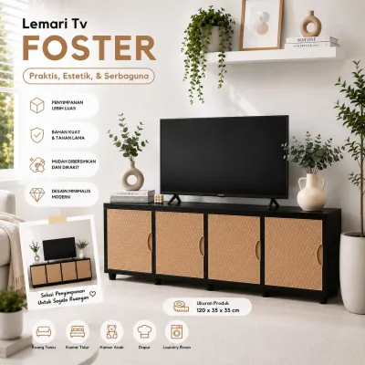 Tabitha Lemari Tv Clik T4s1 Lemari Penyimpanan Serbaguna Lemari Pakaian Plastik Rak Tv