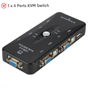 4 In 1 KVM Switch USB 2.0 VGA Splitter 1080P 2 Ports KVM Switcher for Printer Mouse Keyboard Pendrive HD VGA Switch Box Adapter