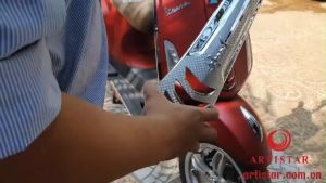 Ốp trang trí xe Vespa Primavera mạ crom Artistar