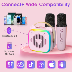 Portable Bluetooth speaker system with microphone HIFI surround high and low frequencies used for parties/karaoke/gifts
