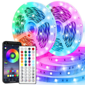 LED Strip Lights RGB APP Control Color Changing Lights with 44 Keys Remote Mode for Room Decoration Bluetooth TV SMD5050 RGB