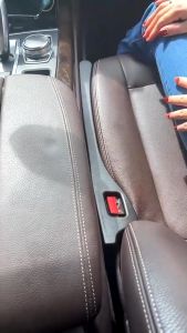 1 Pair Car Seat Gap Strip Filling Seat And Console Gap Leak Proof Strip With Safety Belt Hole