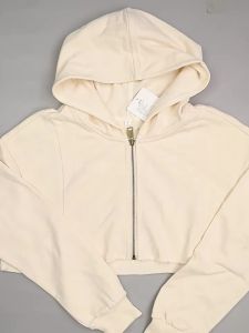 QIJINXIANGMEI | Hooded Crop Top Zipper Jacket
